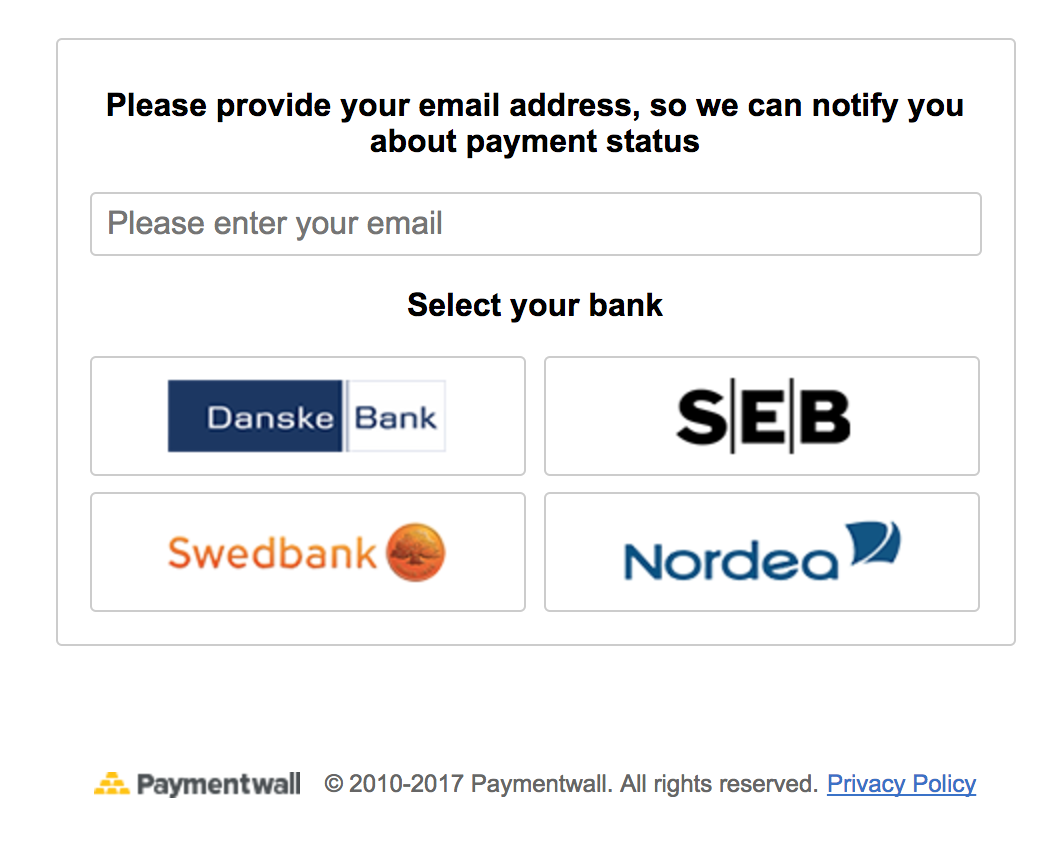 Payment Method - Bank Transfer Estonia