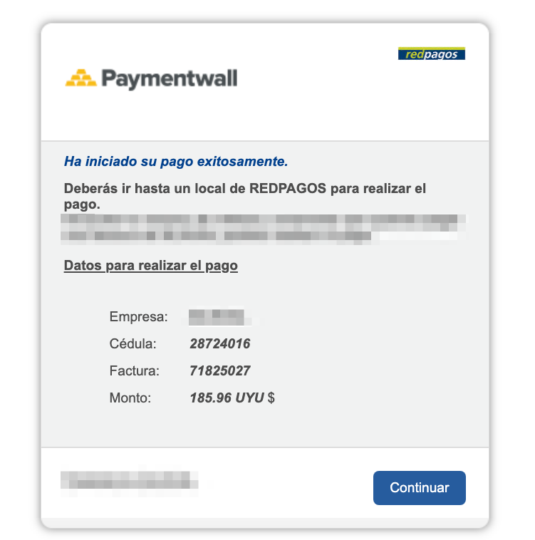 RedPagos invoice