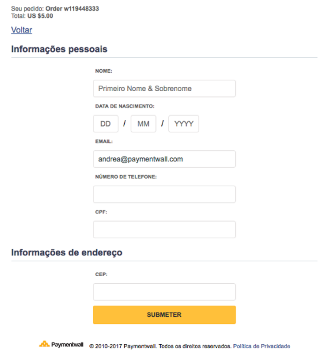 Payment Method - Bank Transfer Brazil