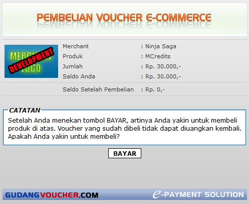 Gudang Voucher confirmation