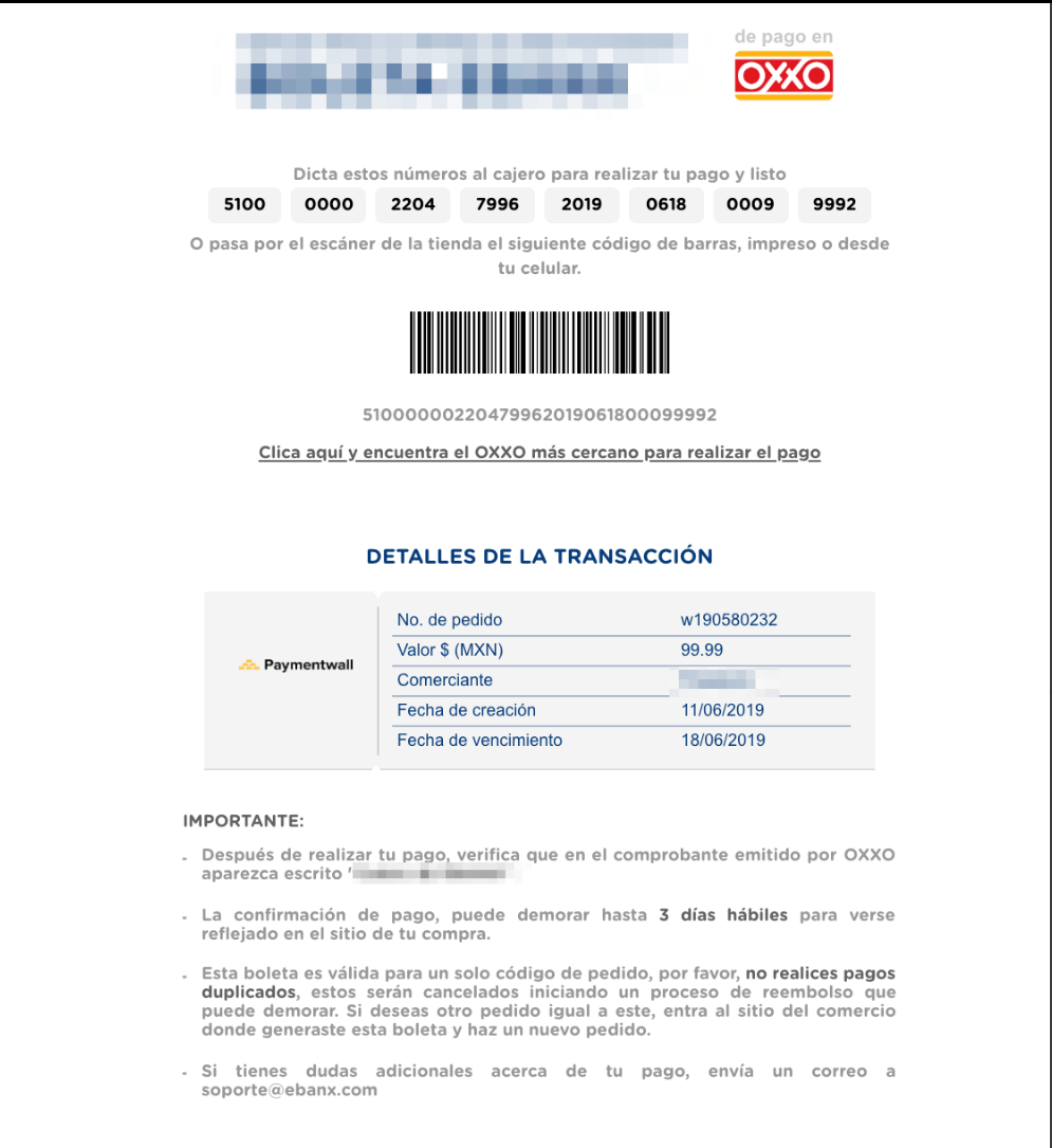 OXXO invoice