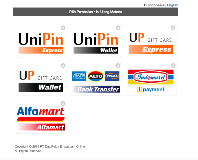 Payment Method - Unipin Express