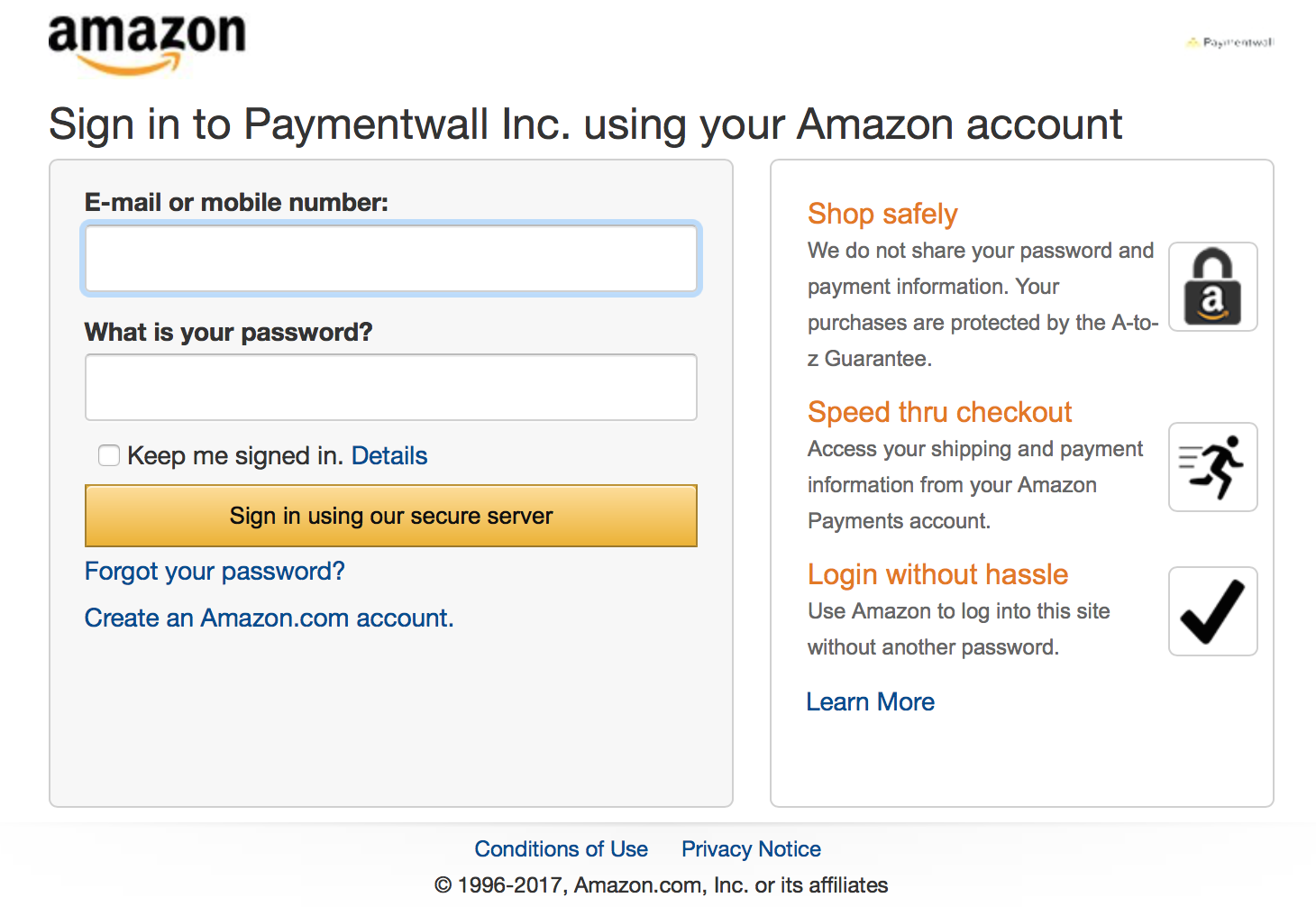 Amazon Credit Payment