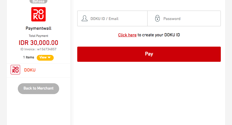 Doku Wallet checkout