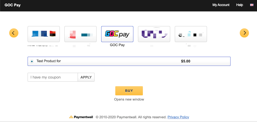 GOCPay preset