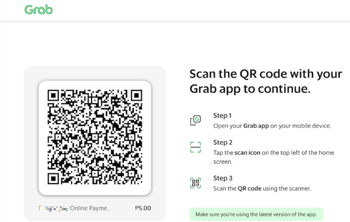 GrabPay scan